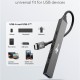 GOOBAY USB hub 74460, 5x θυρών, USB 3.2, 5Gbps, 100W, USB-C σύνδεση, γκρι