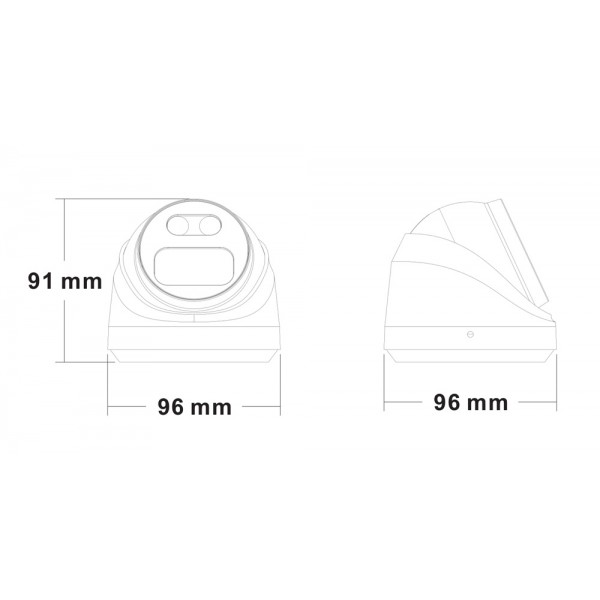 LONGSE IP κάμερα CMSBKL2RC-28PM με μικρόφωνο, 2MP, 2.8mm, αδιάβροχη IP67, PoE, SD