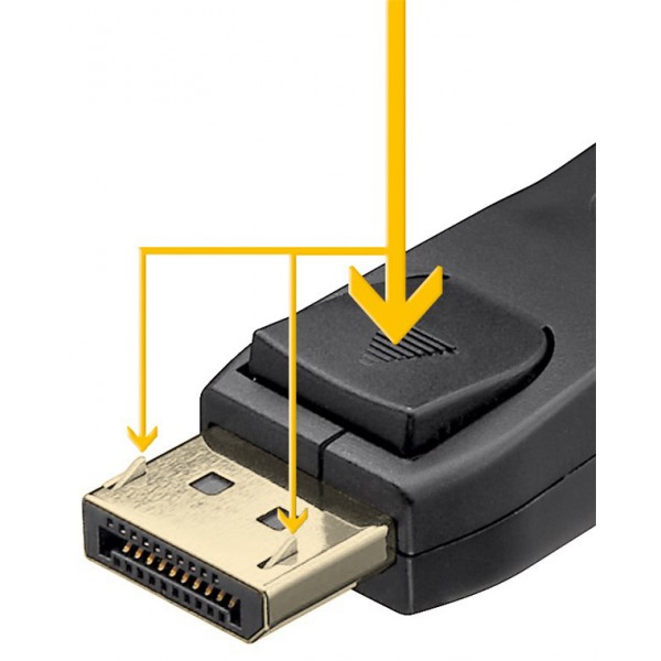 GOOBAY καλώδιο DisplayPort 74759, VESA Certified, 16K/60Hz, 80 Gbps, 1m, μαύρο - Εικόνα