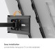 POWERTECH επιτοίχια βάση τηλεόρασης PT-1388, 32-65", έως 35kg, full motion