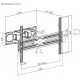 POWERTECH επιτοίχια βάση τηλεόρασης PT-1389, 37-80", έως 40kg, full motion