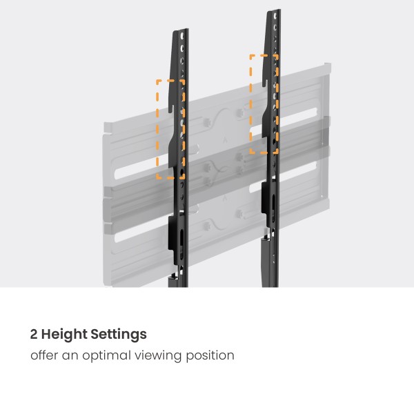 POWERTECH επιτοίχια βάση τηλεόρασης PT-1389, 37-80", έως 40kg, full motion