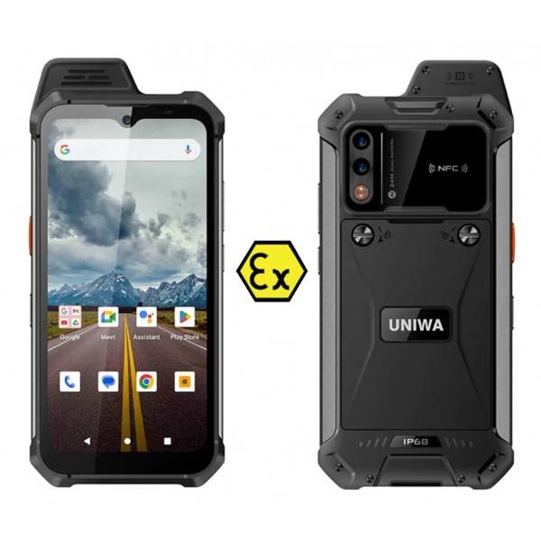 UNIWA smartphone W999, 6.3", 8/128GB , ηχείο 2W, Atex Zone 2, IP68, μαύρο - Smartphones