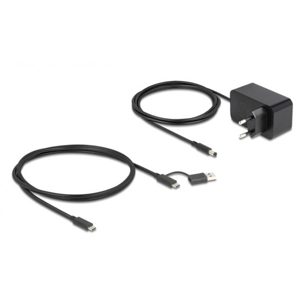 DELOCK USB hub 64326 με διακόπτες, 7x θυρών, 10Gbps, USB/USB-C σύνδεση, μαύρο