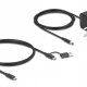 DELOCK USB hub 64326 με διακόπτες, 7x θυρών, 10Gbps, USB/USB-C σύνδεση, μαύρο