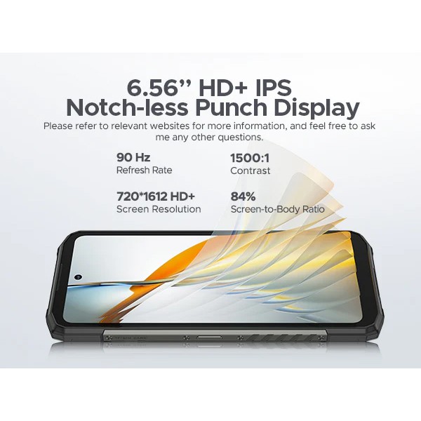 DOOGEE smartphone Fire 6, 6.56", 6/256GB, 10400mAh, IP68/IP69K, μαύρο