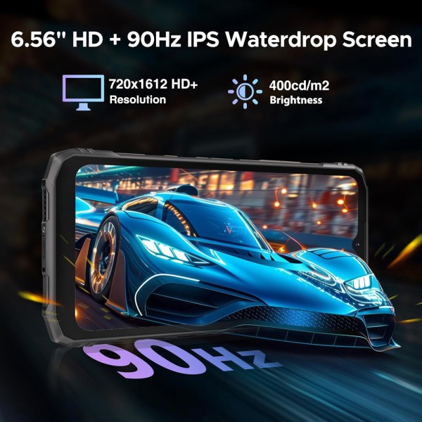 DOOGEE smartphone Blade 10, 6.56", 4/128GB, 5150mAh, IP68/IP69K, μαύρο - Smartphones
