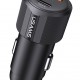 USAMS φορτιστής αυτοκινήτου CC283, USB & USB-C, 60W, μαύρος