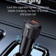 USAMS φορτιστής αυτοκινήτου CC283, USB & USB-C, 60W, μαύρος