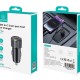 USAMS φορτιστής αυτοκινήτου CC283, USB & USB-C, 60W, μαύρος