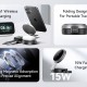 USAMS ασύρματος φορτιστής CD234, 3 σε 1, 15W, μαύρος