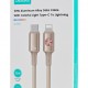 USAMS καλώδιο Lightning σε USB-C SJ753, 30W, 480Mbps, 1.2m, μπεζ