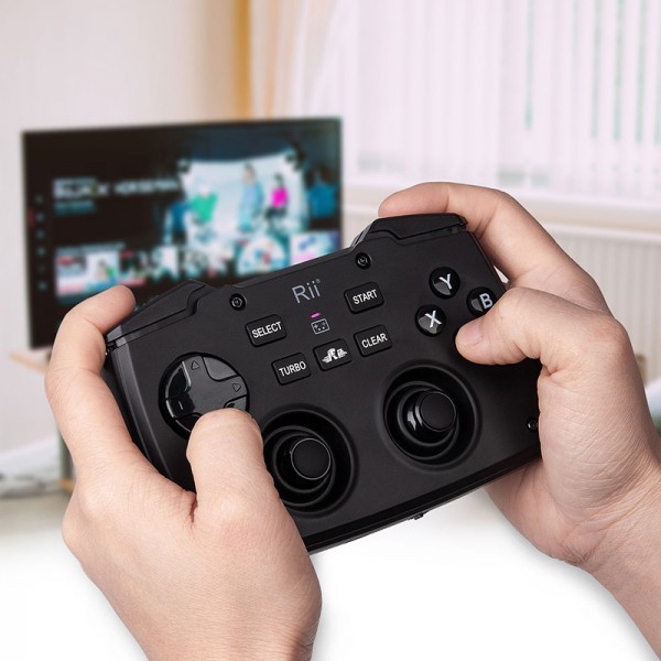 RIITEK ασύρματο gamepad & πληκτρολόγιο RK707, backlit, 2.4GHz, μαύρο - RIITEK