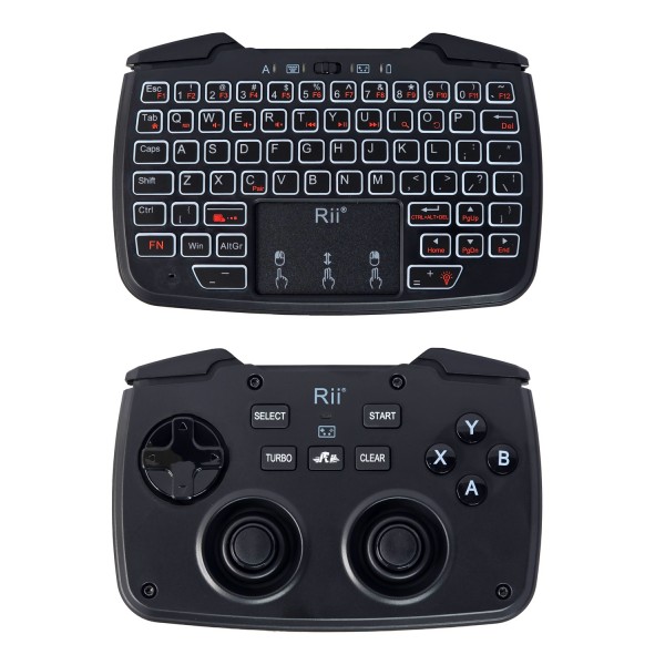 RIITEK ασύρματο gamepad & πληκτρολόγιο RK707, backlit, 2.4GHz, μαύρο - RIITEK
