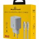POWERTECH φορτιστής τοίχου PT-1350 με καλώδιο, USB-C, 36W, GaN, λευκός