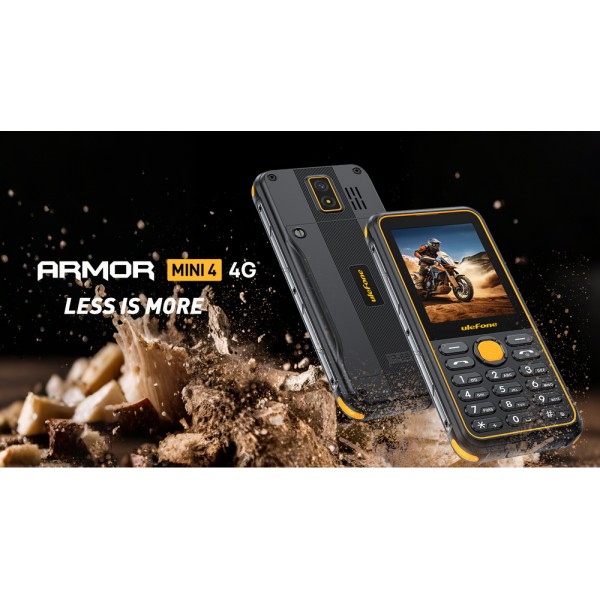 ULEFONE κινητό τηλέφωνο Armor Mini 4, IP68, 2.8", dual SIM, 4G, μαύρο - Κινητά Τηλέφωνα