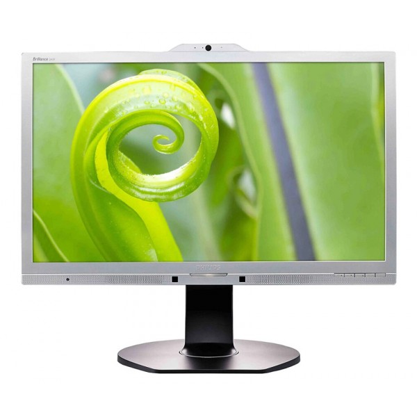 PHILIPS used οθόνη 241P6Q IPS-LED, 23.8" Full HD, VGA/DVI/DisplayPort/HDMI, Cam, Grade B - Philips