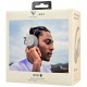DOQAUS headphones DESIGN 1, ασύρματα & ενσύρματα, Φ40mm, 600mAh, γκρι