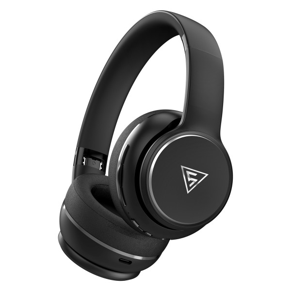 DOQAUS headphones DESIGN 3, ασύρματα & ενσύρματα, Φ40mm, 600mAh, μαύρα