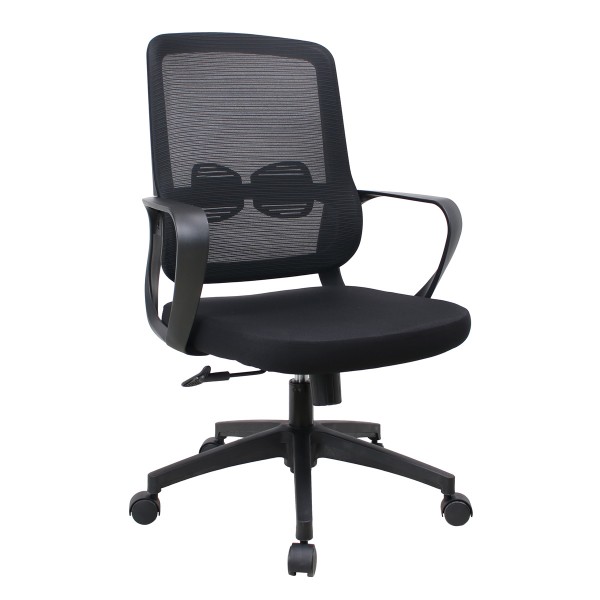 POWERTECH καρέκλα γραφείου PT-1391 με μπράτσα και ανάκλιση, ρυθμιζόμενο ύψος, μαύρη - Εξοπλισμός γραφείου