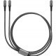 GOOBAY καλώδιο USB-C σε 2x USB-C 75739, 60W, 480Mbps, 1.5m, γκρι