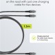 GOOBAY καλώδιο USB-C σε 2x USB-C 75739, 60W, 480Mbps, 1.5m, γκρι