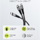 GOOBAY καλώδιο USB-C σε 2x USB-C 75739, 60W, 480Mbps, 1.5m, γκρι