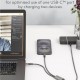 GOOBAY καλώδιο USB-C σε 2x USB-C 75739, 60W, 480Mbps, 1.5m, γκρι