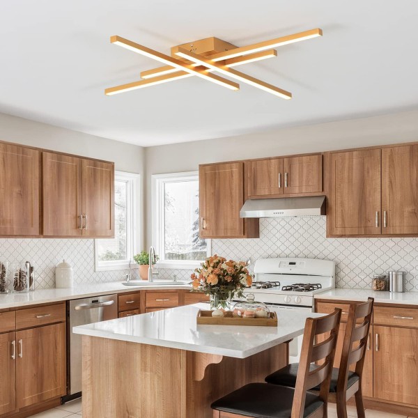 POWERTECH LED φωτιστικό οροφής HLL-0179, 50W, 4500K, 9x60x60cm, χρυσό - Φωτιστικά Οροφής