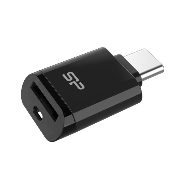 SILICON POWER card reader C200 για micro SD, USB-C, USB 3.2, 180/165MBps, μαύρο - USB Hubs - Card Readers