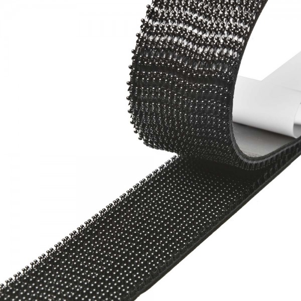 POWERTECH αυτοκόλλητη ταινία τύπου dual lock χριτς χρατς TIES-078, 25mm, 2.5m, μαύρη - Service & Εργαλεία