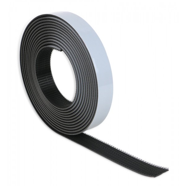 POWERTECH αυτοκόλλητη ταινία τύπου dual lock χριτς χρατς TIES-078, 25mm, 2.5m, μαύρη - Service & Εργαλεία