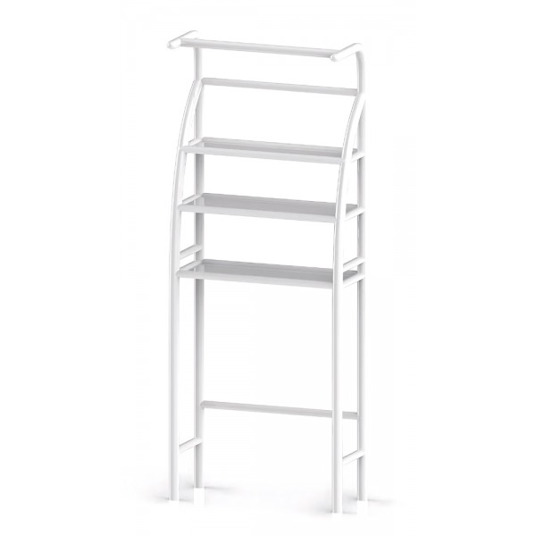 HOME USE ραφιέρα μπάνιου HUH-0222 με 3 ράφια, μεταλλική, 65x25x175cm, λευκή - Οργάνωση Χώρου