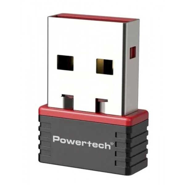 POWERTECH ασύρματος USB αντάπτορας δικτύου PT-1384, 150Mbps WiFi - Κάρτες Δικτύου - USB Dongles