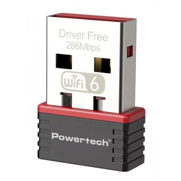 POWERTECH ασύρματος USB αντάπτορας δικτύου PT-1383, 300Mbps WiFi 6 - Κάρτες Δικτύου - USB Dongles
