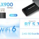 POWERTECH ασύρματος USB αντάπτορας δικτύου & Bluetooth 5.3 PT-1387, 900Mbps WiFi 6