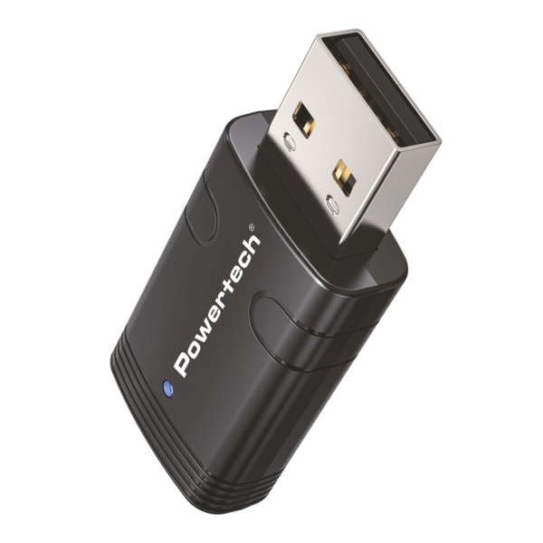 POWERTECH ασύρματος USB αντάπτορας δικτύου & Bluetooth 5.3 PT-1387, 900Mbps WiFi 6 - Κάρτες Δικτύου - USB Dongles