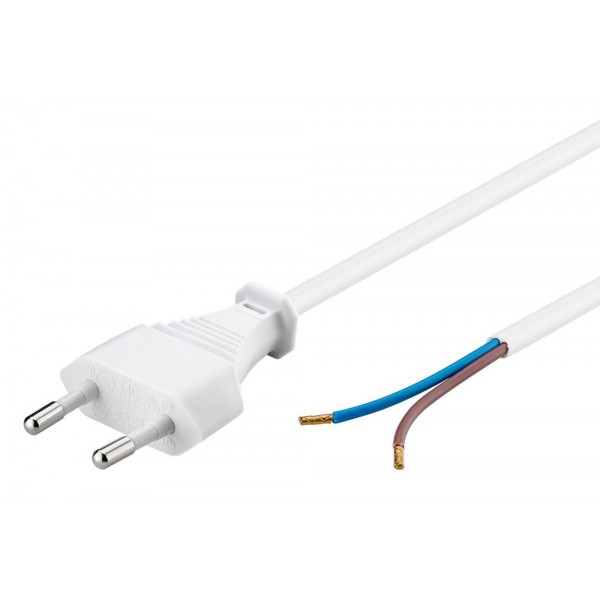 GOOBAY καλώδιο τροφοδοσίας 51345, 2x 0.75mm², 1.5m, λευκό - Τροφοδοσία
