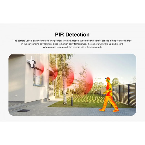 VSTARCAM smart ηλιακή κάμερα CB621DR, dual lens, 3MP, WiFi, SD, PTZ, IP66