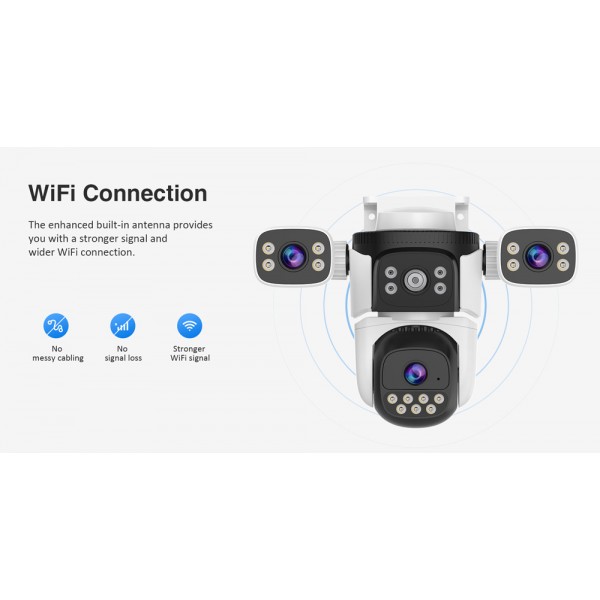 VSTARCAM smart κάμερα CS621SR, triple lens, 2MP, WiFi, SD, PTZ, IP66