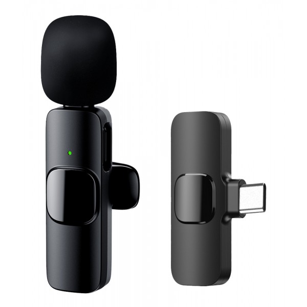APEXEL ασύρματο μικρόφωνο APL-MIC003, USB-C, 2.4GHz, μαύρο - Αξεσουάρ κινητών