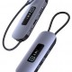 USAMS docking station US-SJ643, 8 θυρών, USB-C, 4K, 100W PD, LAN, γκρι