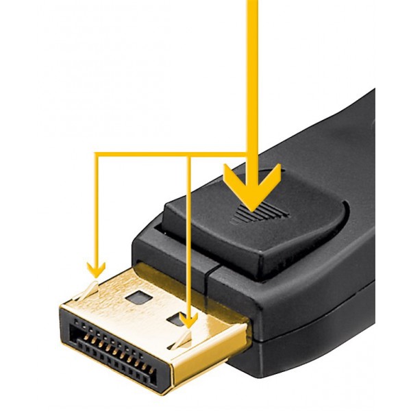 GOOBAY καλώδιο DisplayPort 74744, 8K/120Hz, 40 Gbps, 2m, μαύρο - Εικόνα