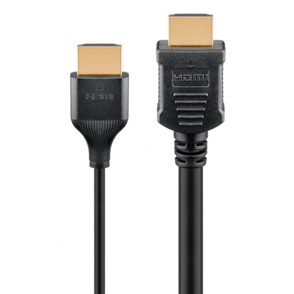 GOOBAY καλώδιο HDMI 75295 με Ethernet, slim, 4K/60Hz, 18 Gbps, 3m, μαύρο
