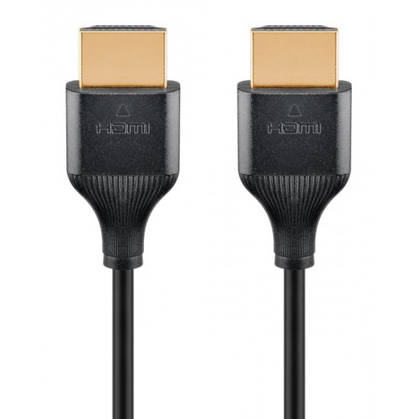 GOOBAY καλώδιο HDMI 75295 με Ethernet, slim, 4K/60Hz, 18 Gbps, 3m, μαύρο - Εικόνα