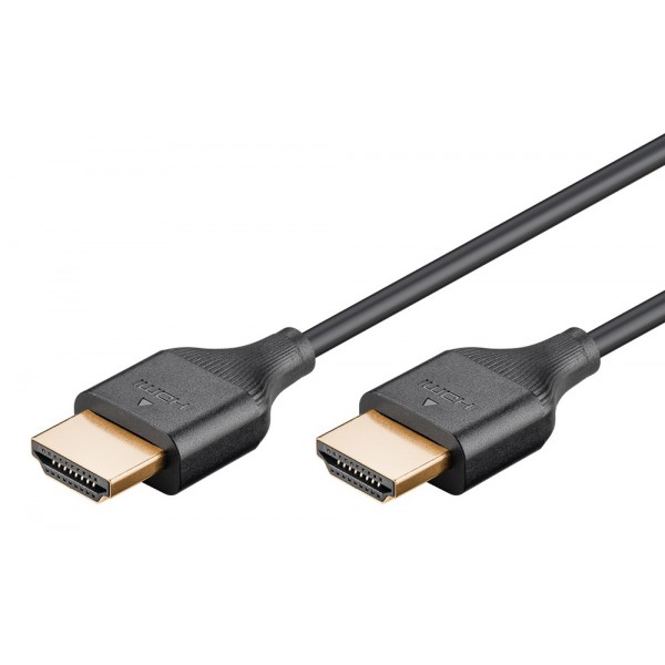GOOBAY καλώδιο HDMI 75295 με Ethernet, slim, 4K/60Hz, 18 Gbps, 3m, μαύρο - Εικόνα