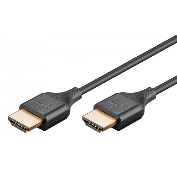 GOOBAY καλώδιο HDMI 75297 με Ethernet, slim, 8K/60Hz, 48 Gbps, 0.5m, μαύρο - Εικόνα