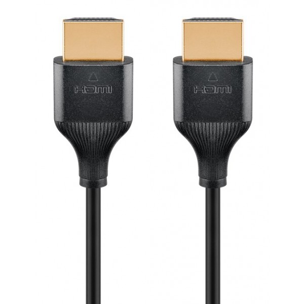 GOOBAY καλώδιο HDMI 75298 με Ethernet, slim, 8K/60Hz, 48 Gbps, 1m, μαύρο - Εικόνα