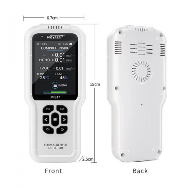 NOYAFA ψηφιακός μετρητής περιβάλλοντος JMS17, 4 σε 1, επαναφορτιζόμενος