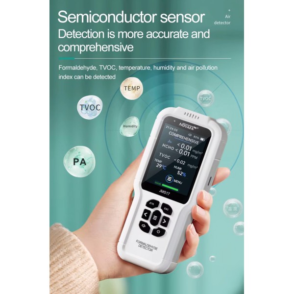 NOYAFA ψηφιακός μετρητής περιβάλλοντος JMS17, 4 σε 1, επαναφορτιζόμενος